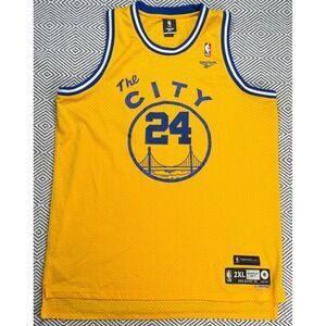 Reebok Vintage NBA Golden State Warriors The City Rick Barry #24 Jersey Size 2XL